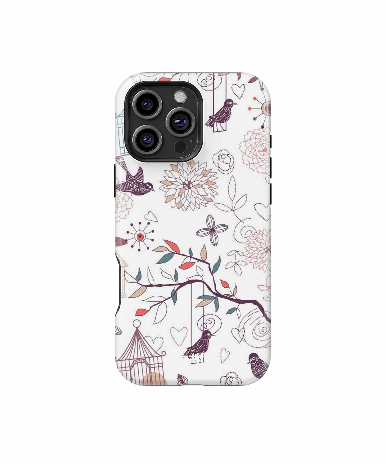 Charming Whimsical Bird and Cage Design iPhone case Case Cazify - Delivery Canada