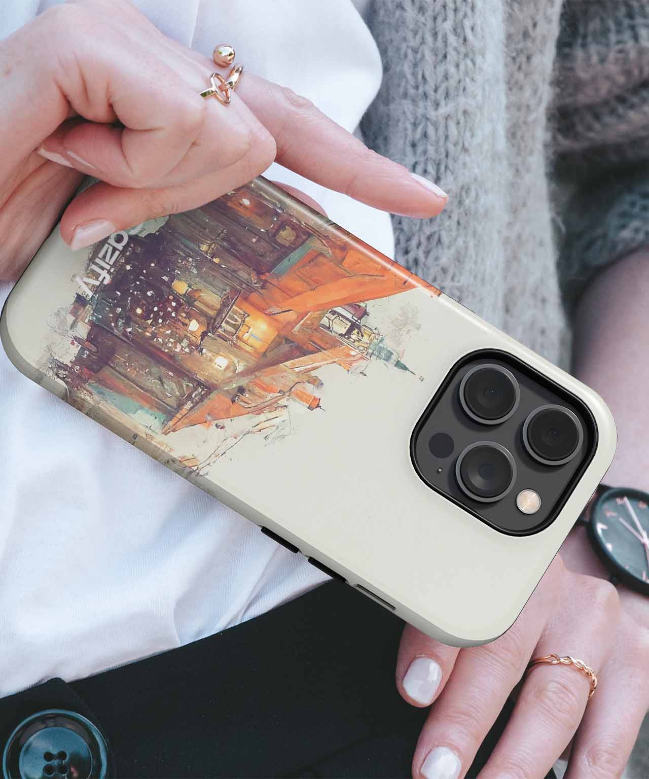Charming Winter Village with Twinkling Lights iPhone case Case Cazify - Delivery Canada