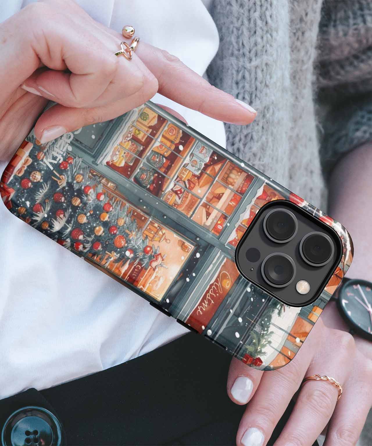 Charming Winter Wonderland with Festive Cheer iPhone case Case Cazify - Delivery Canada