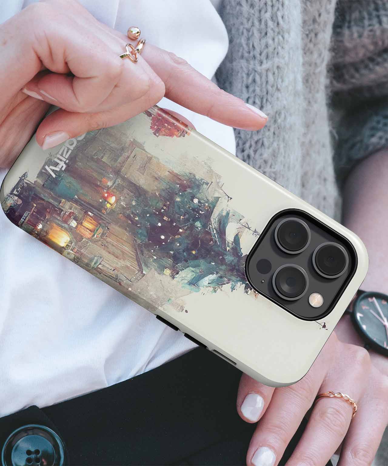 Charming Winter Wonderland with Festive Cheer iPhone case Case Cazify - Delivery Canada