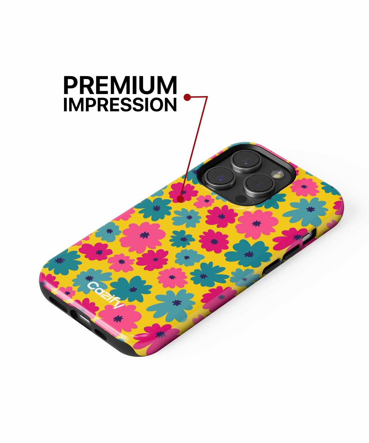 Cheerful Blossom Explosion of Colors iPhone case Case Cazify - Delivery Canada