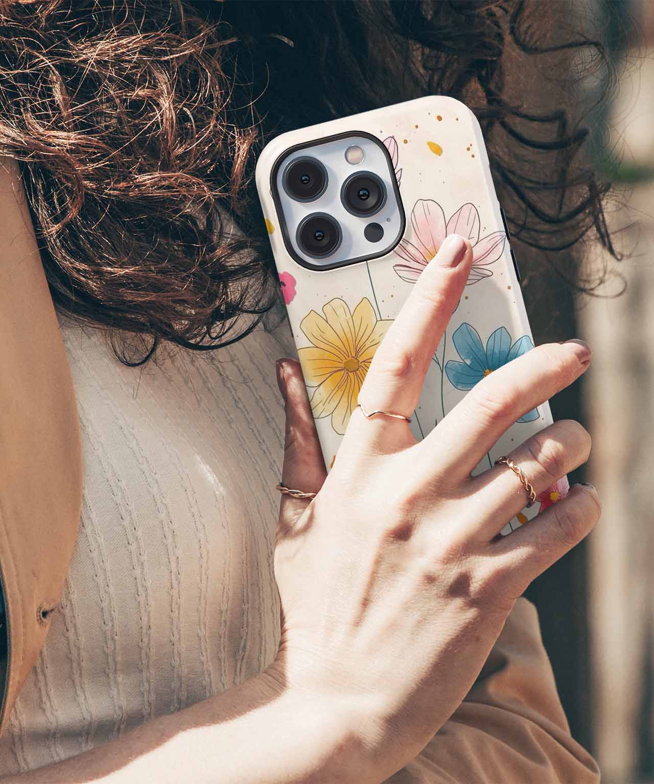 Cheerful Blossoms Dancing in the Breeze iPhone case Case Cazify - Delivery Canada