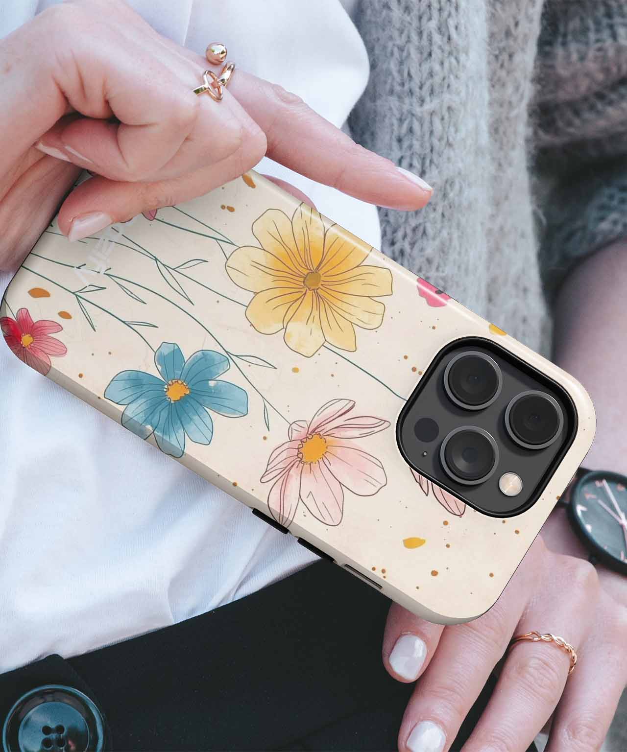 Cheerful Blossoms Dancing in the Breeze iPhone case Case Cazify - Delivery Canada