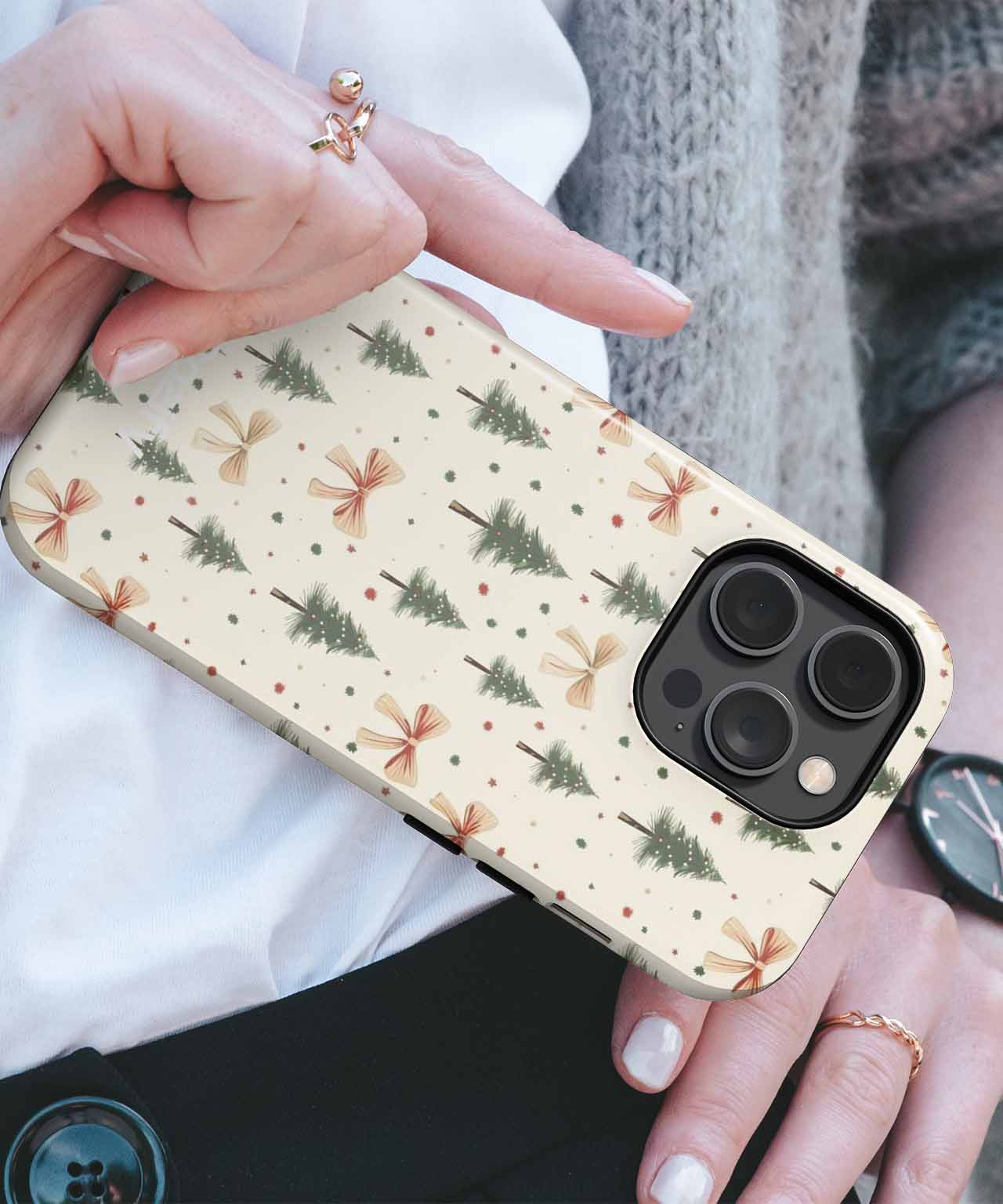 Cheerful Christmas Tree Bow Extravaganza iPhone case Case Cazify - Delivery Canada
