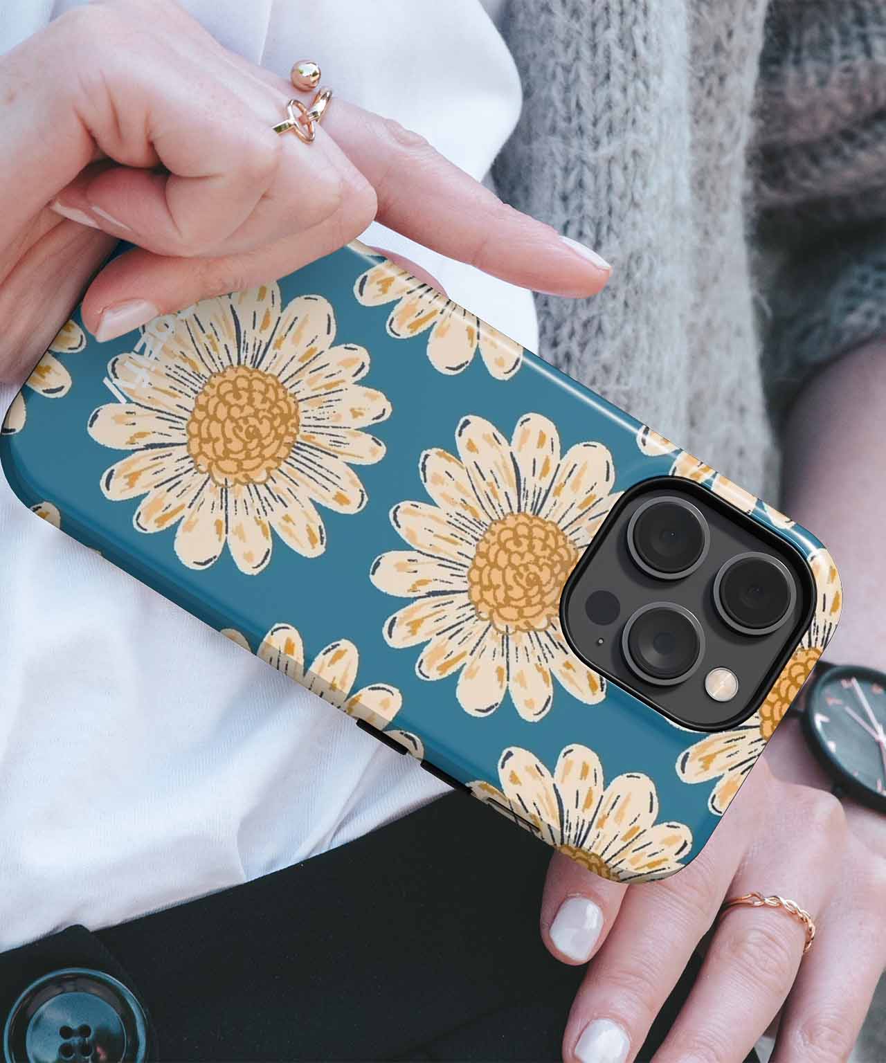 Cheerful Daisies Dance Under Blue Sky iPhone case Case Cazify - Delivery Canada