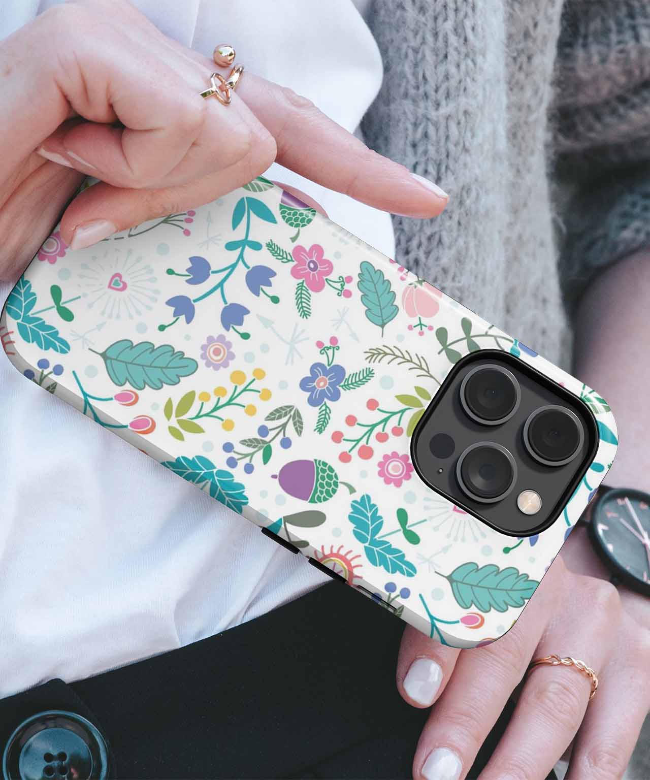Cheerful Floral Explosion of Colors iPhone case Case Cazify - Delivery Canada