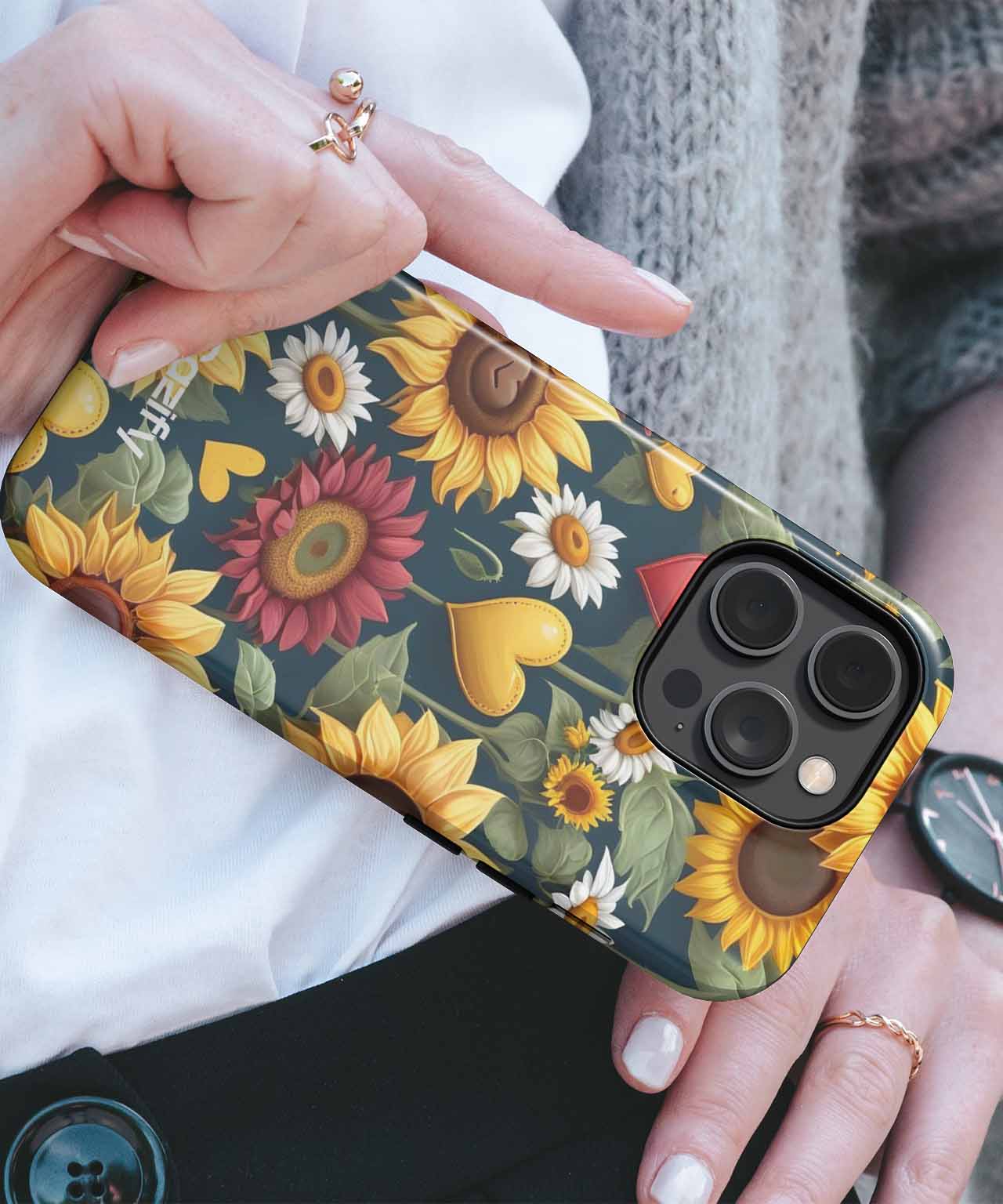 Cheerful Floral Hearts Dance Party iPhone case Case Cazify - Delivery Canada