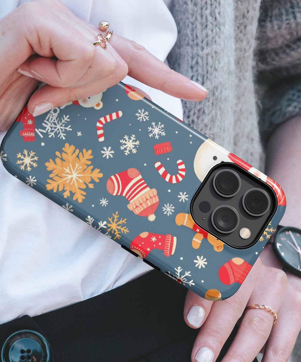 Cheerful Frosty Friends Holiday Fun iPhone case Case Cazify - Delivery Canada