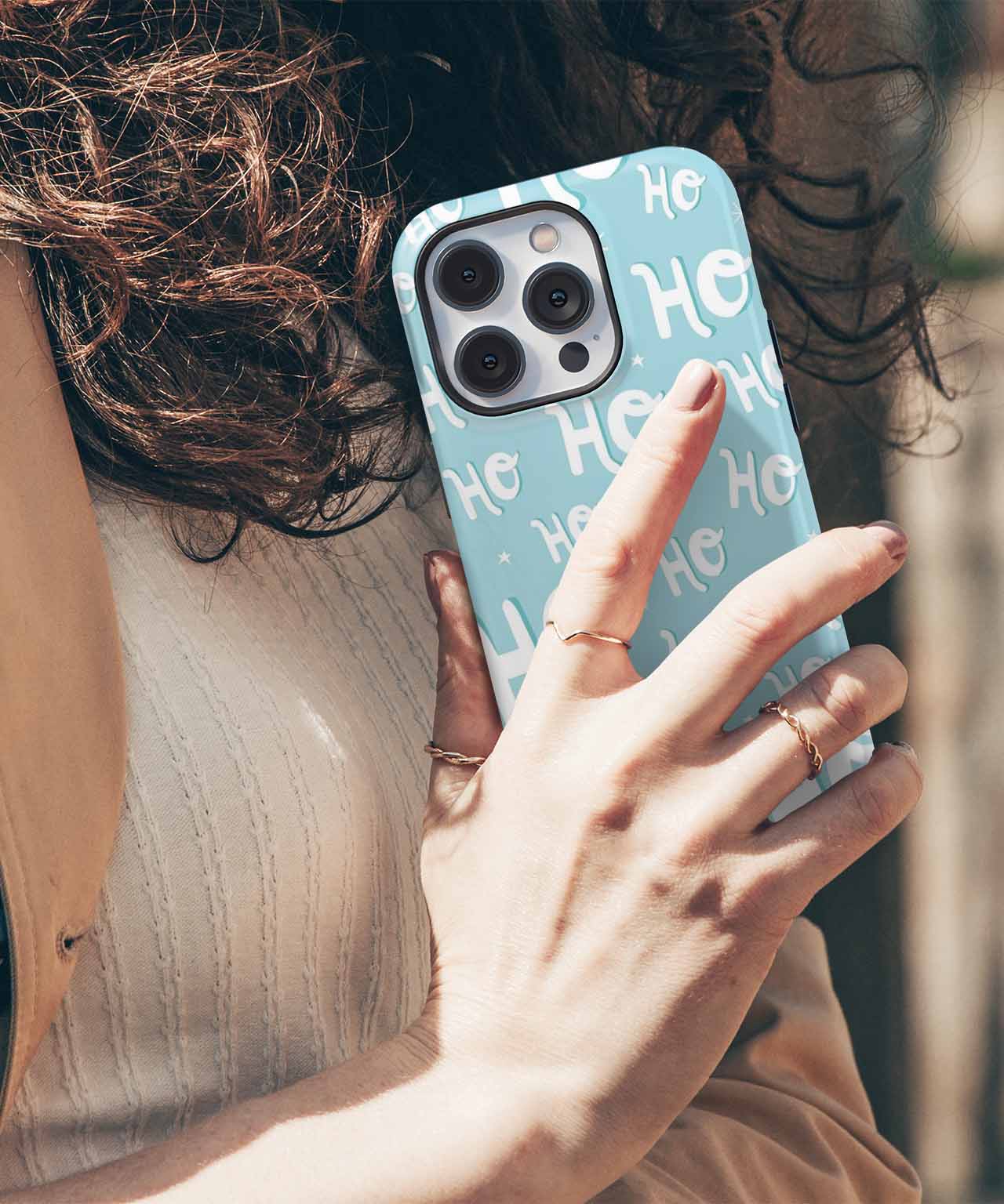 Cheerful Ho Ho Holiday Fun iPhone case Case Cazify - Delivery Canada