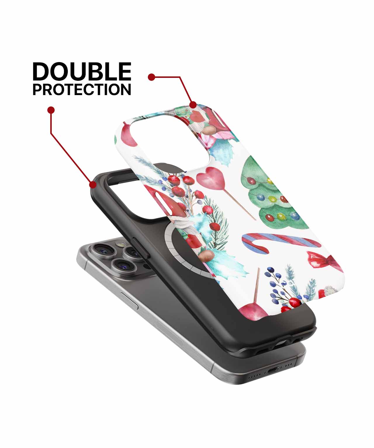 Cheerful Holiday Gnomes and Treats Pattern iPhone case Case Cazify - Delivery Canada