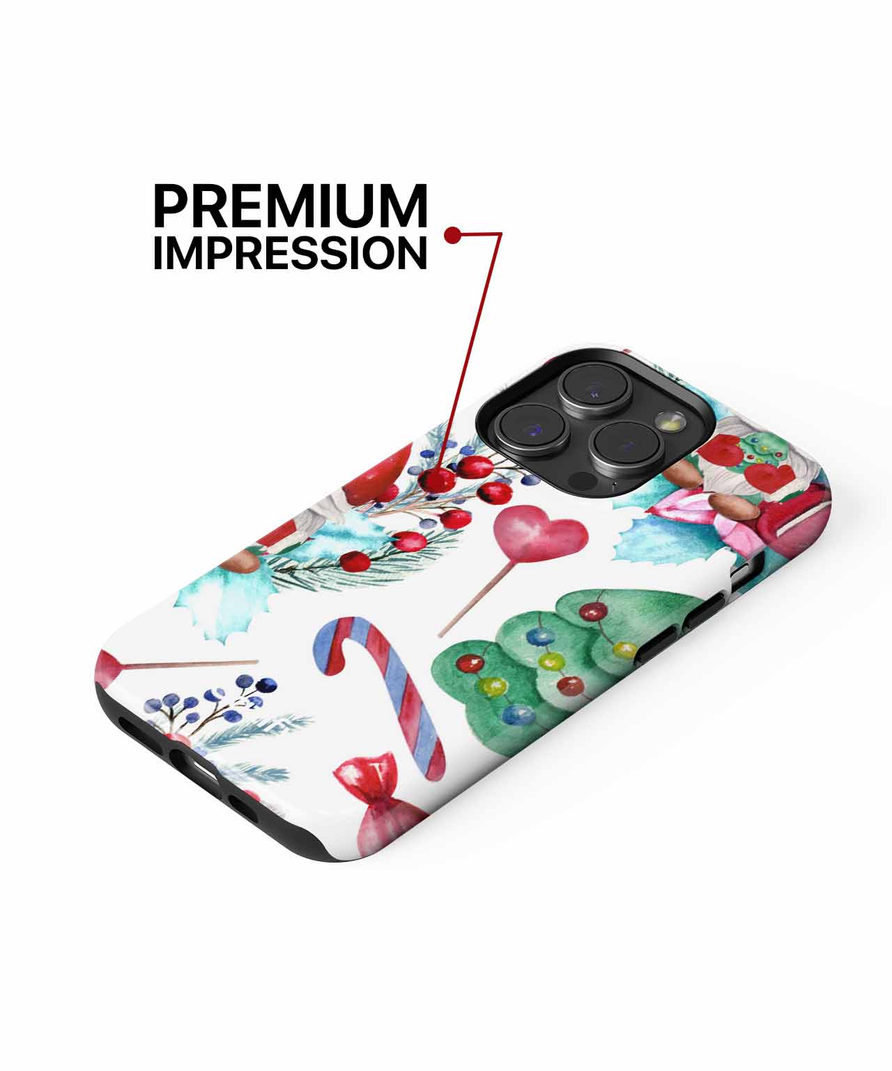 Cheerful Holiday Gnomes and Treats Pattern iPhone case Case Cazify - Delivery Canada