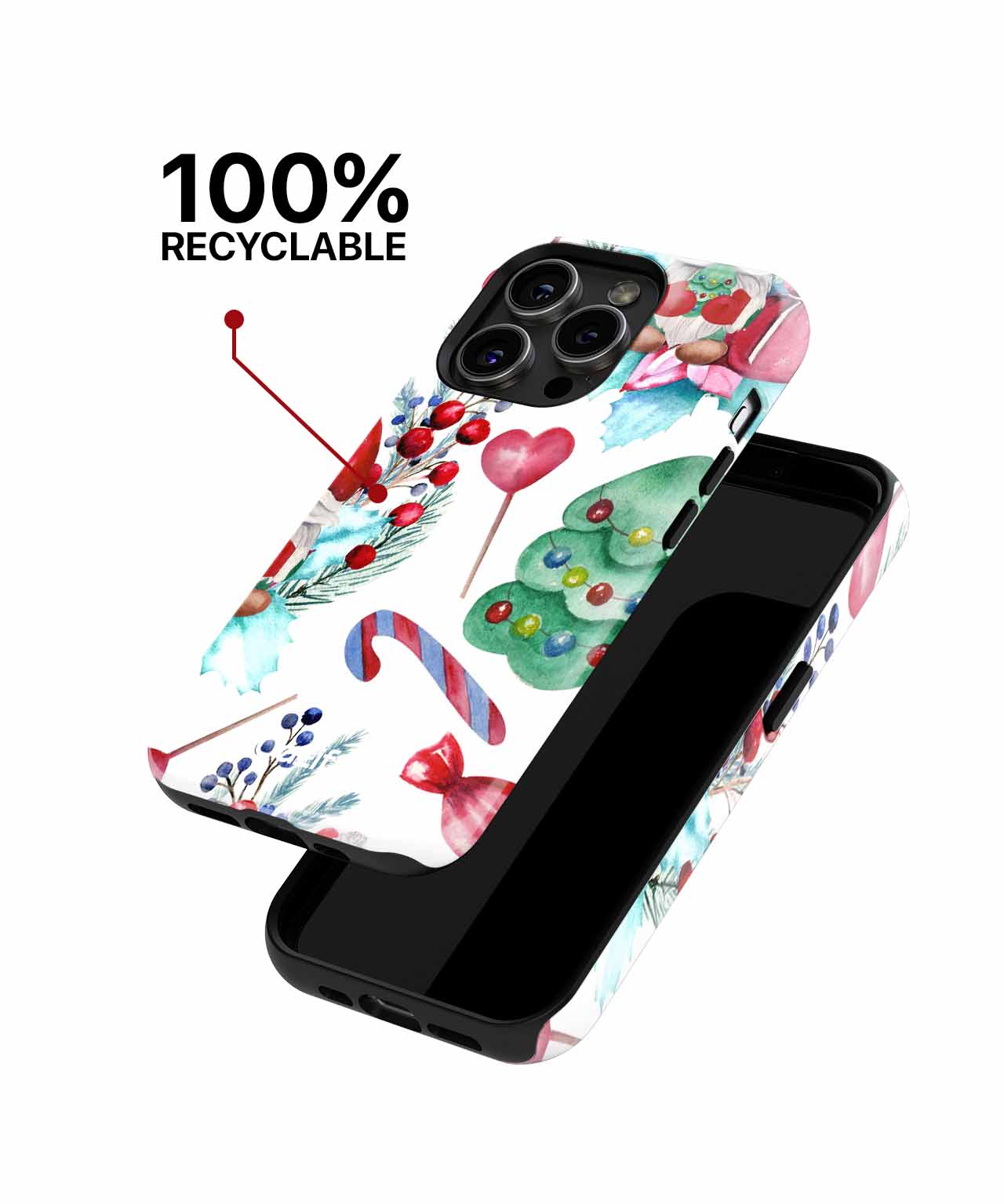 Cheerful Holiday Gnomes and Treats Pattern iPhone case Case Cazify - Delivery Canada