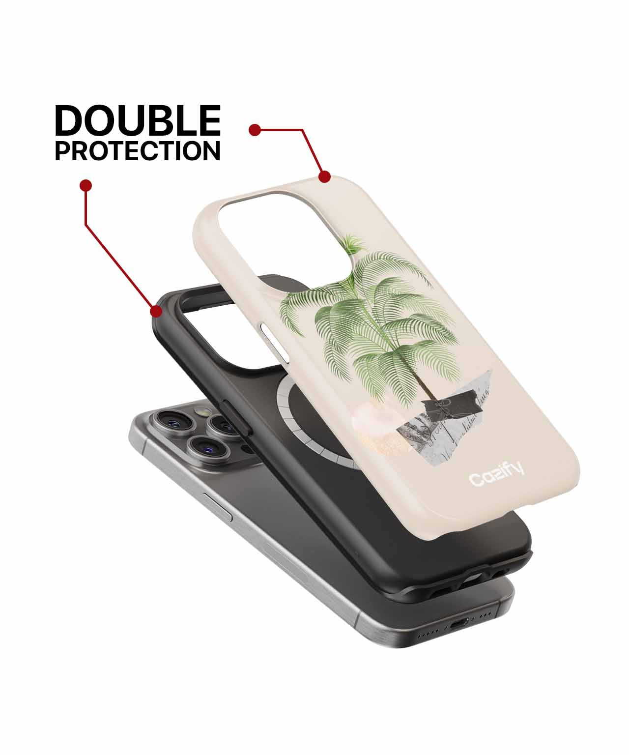 Cheerful palm plant in stylish decor iPhone case Case Cazify - Delivery Canada