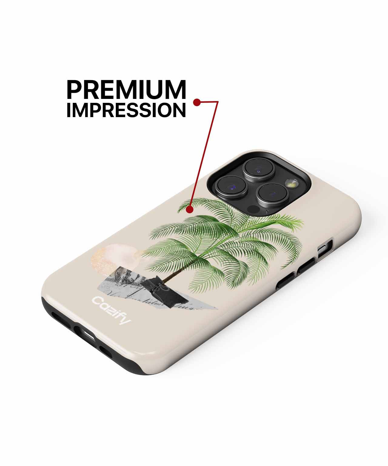 Cheerful palm plant in stylish decor iPhone case Case Cazify - Delivery Canada