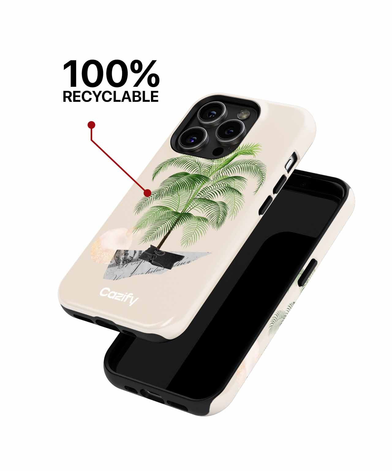 Cheerful palm plant in stylish decor iPhone case Case Cazify - Delivery Canada