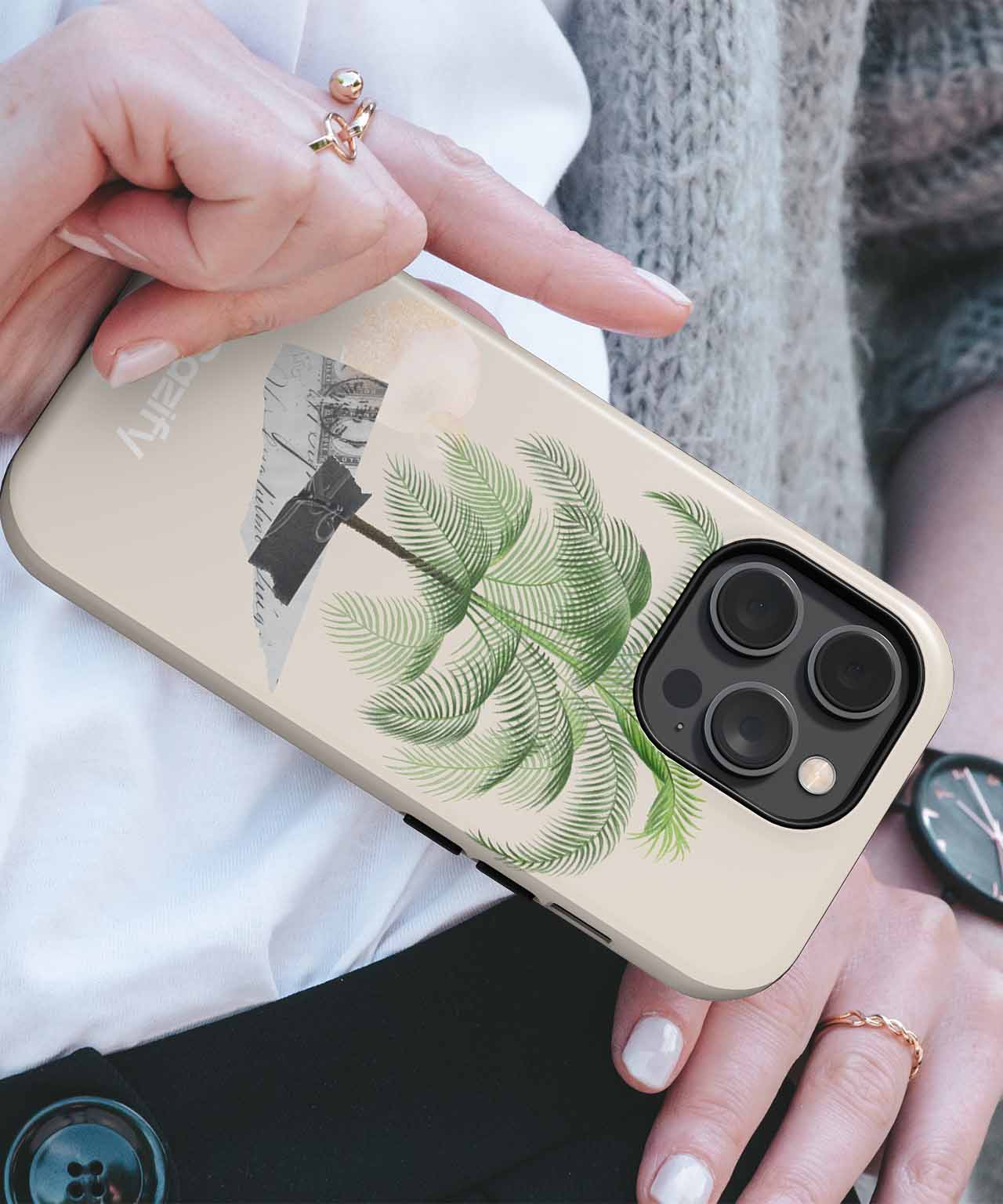 Cheerful palm plant in stylish decor iPhone case Case Cazify - Delivery Canada