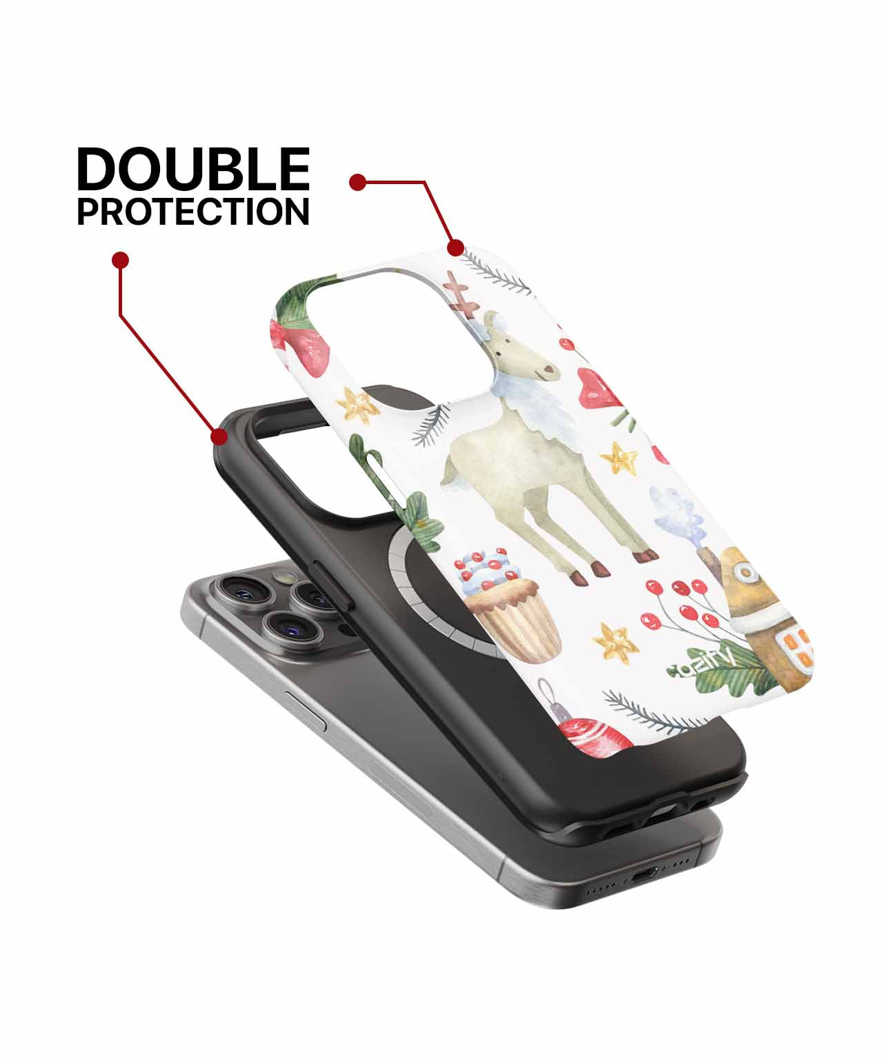 Cheerful Reindeer Among Holiday Treats iPhone case Case Cazify - Delivery Canada