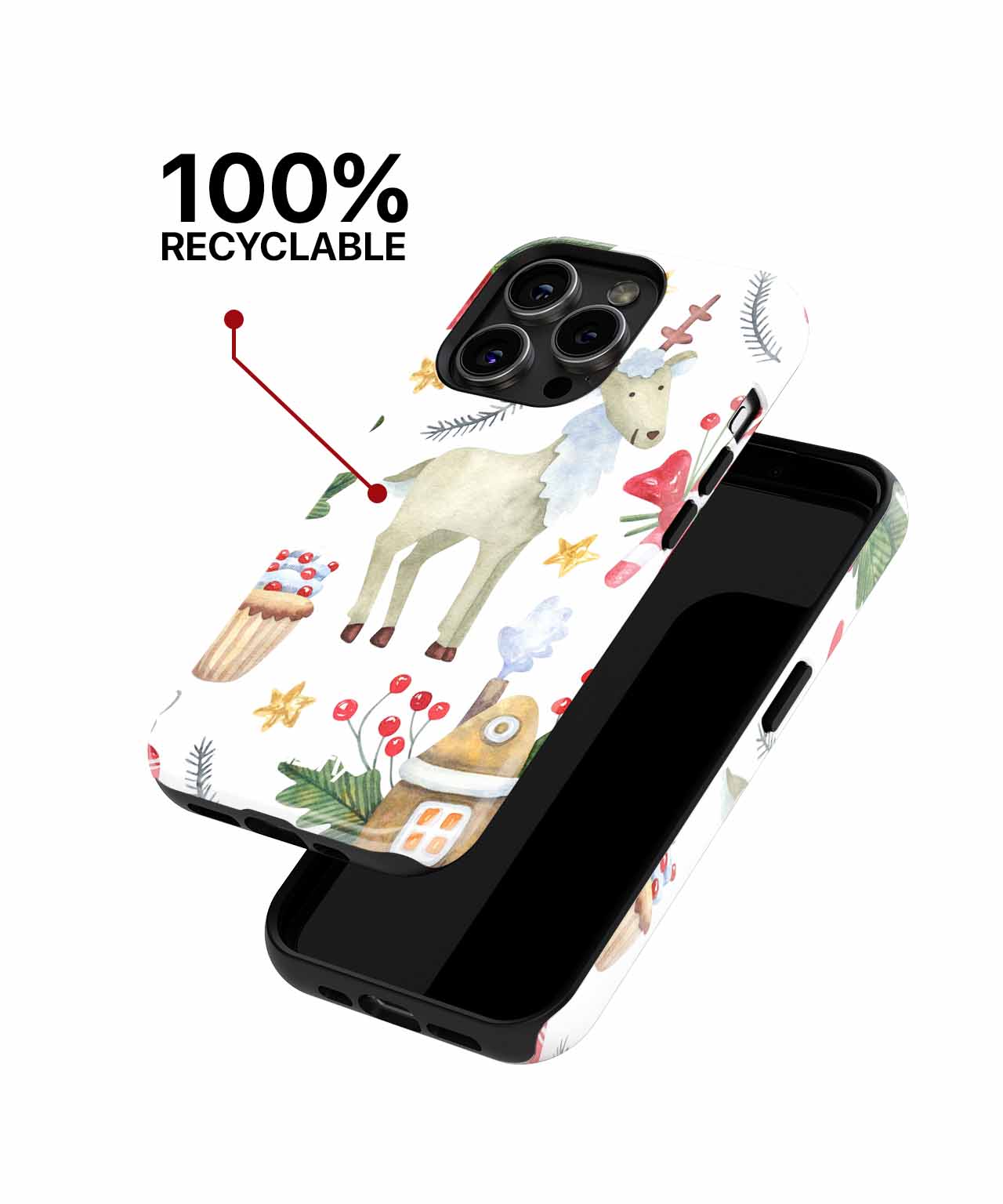 Cheerful Reindeer Among Holiday Treats iPhone case Case Cazify - Delivery Canada