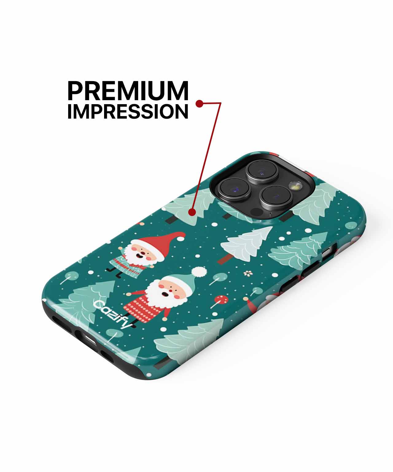 Cheerful Santa Party in the Forest iPhone case Case Cazify - Delivery Canada