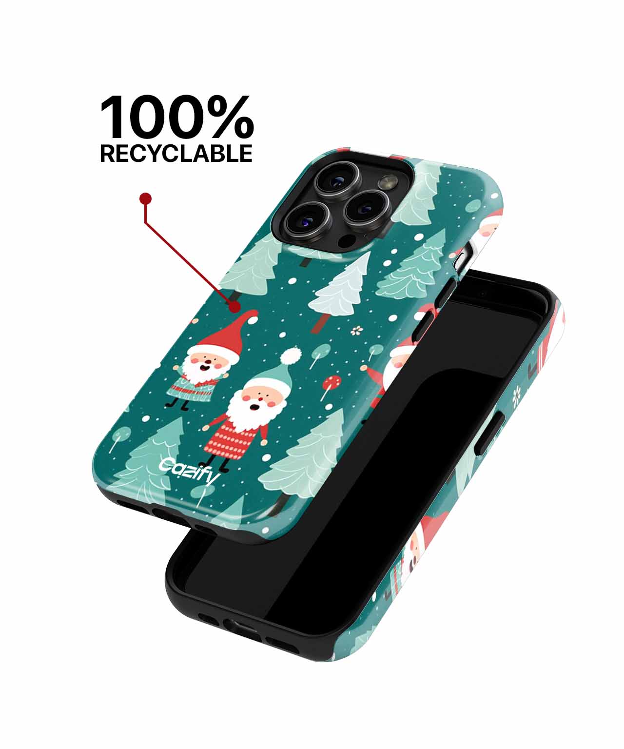 Cheerful Santa Party in the Forest iPhone case Case Cazify - Delivery Canada