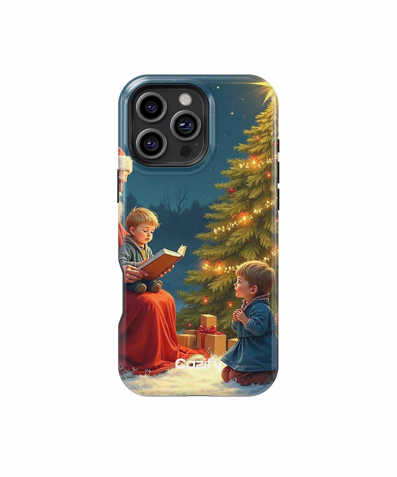 Cheerful Santa Reading Tales to Kids iPhone case Case Cazify - Delivery Canada