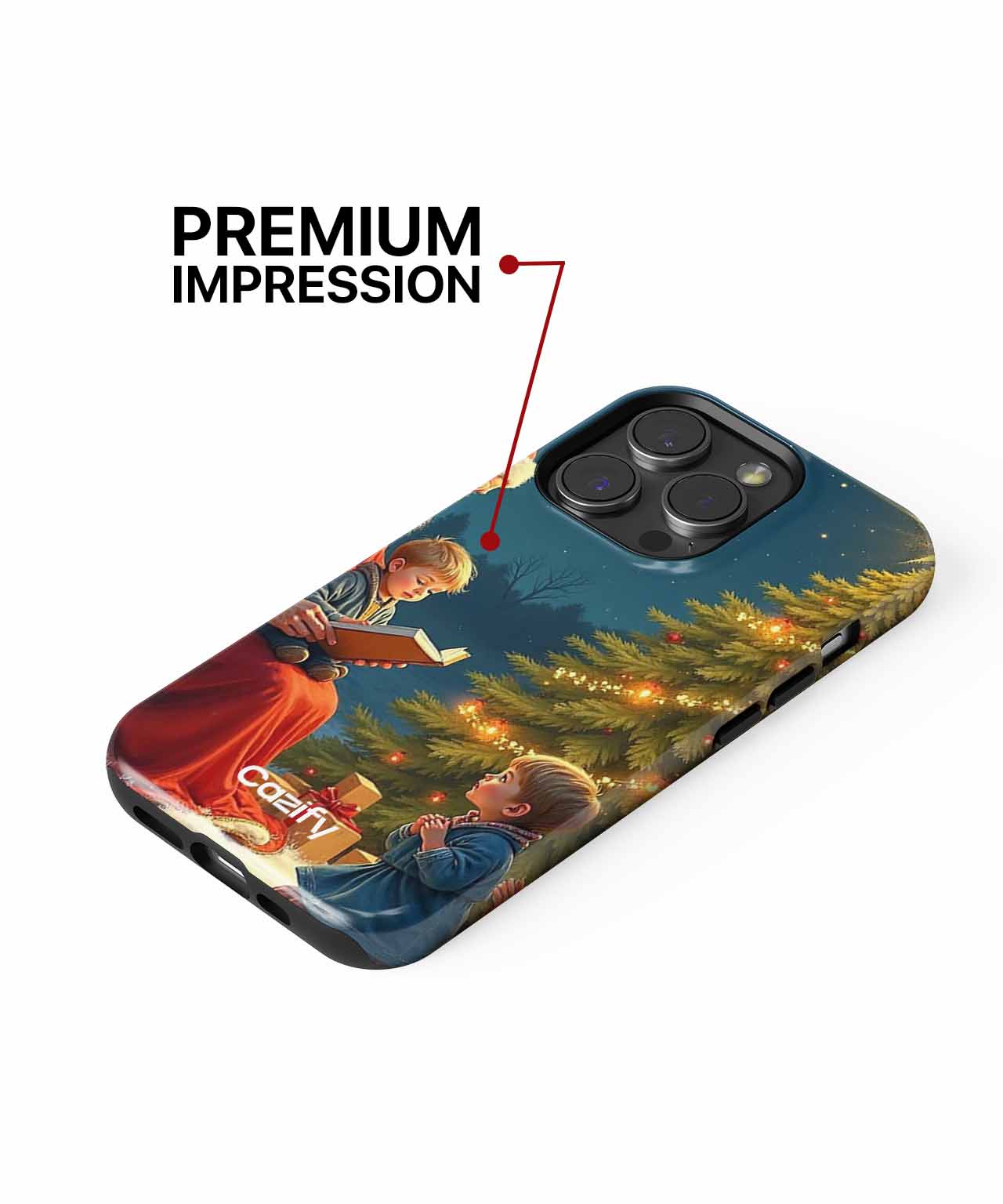 Cheerful Santa Reading Tales to Kids iPhone case Case Cazify - Delivery Canada