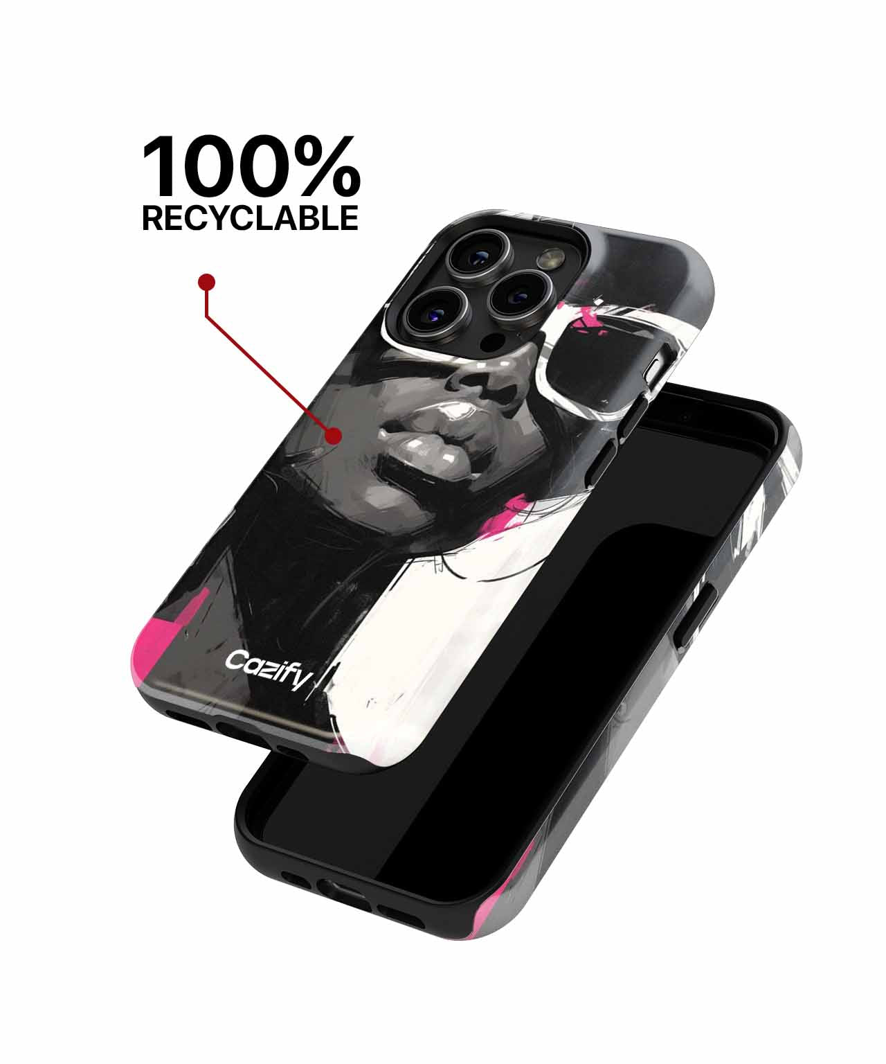 Chic Bold Expression with a Twist iPhone case Case Cazify - Delivery Canada