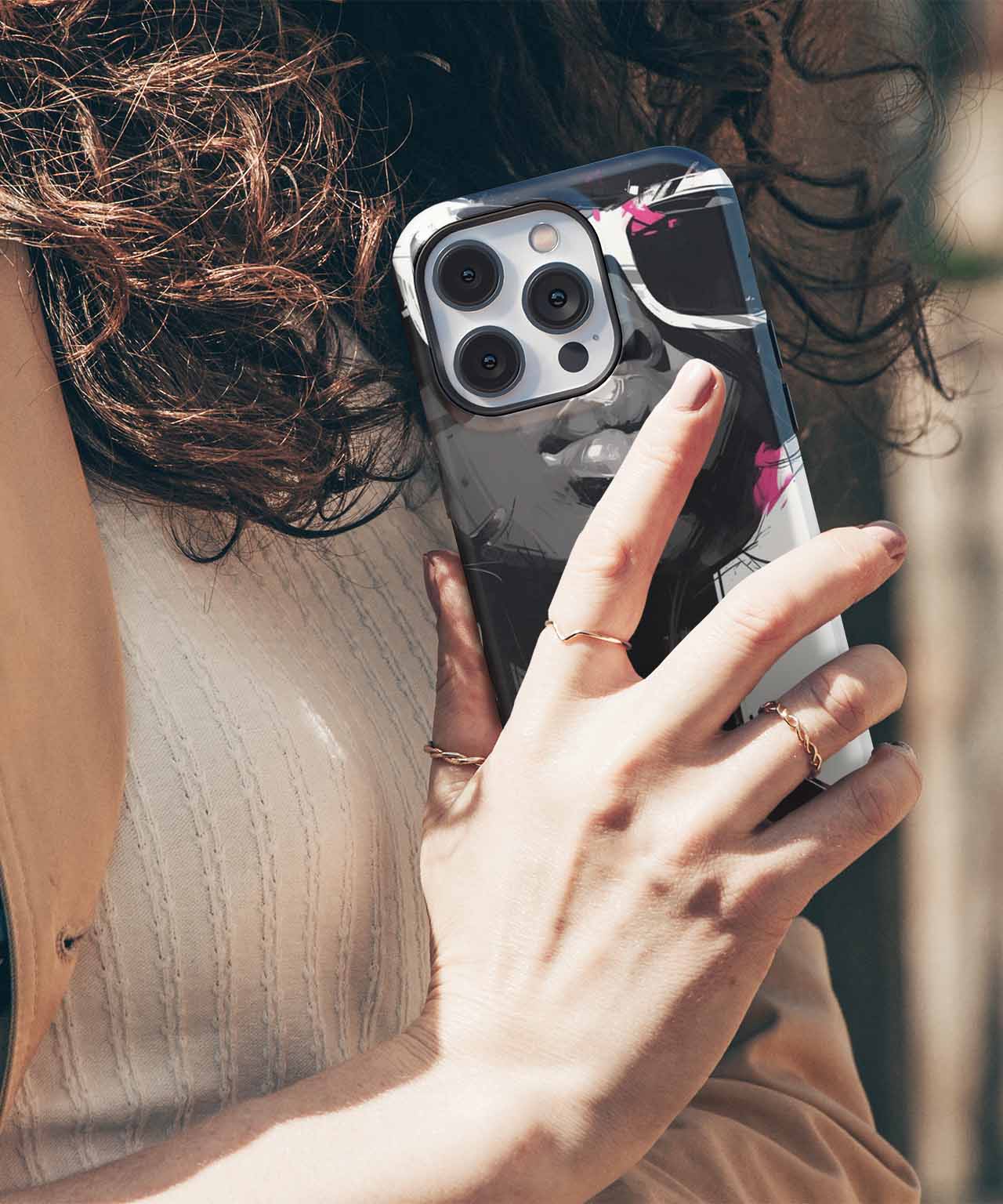Chic Bold Expression with a Twist iPhone case Case Cazify - Delivery Canada