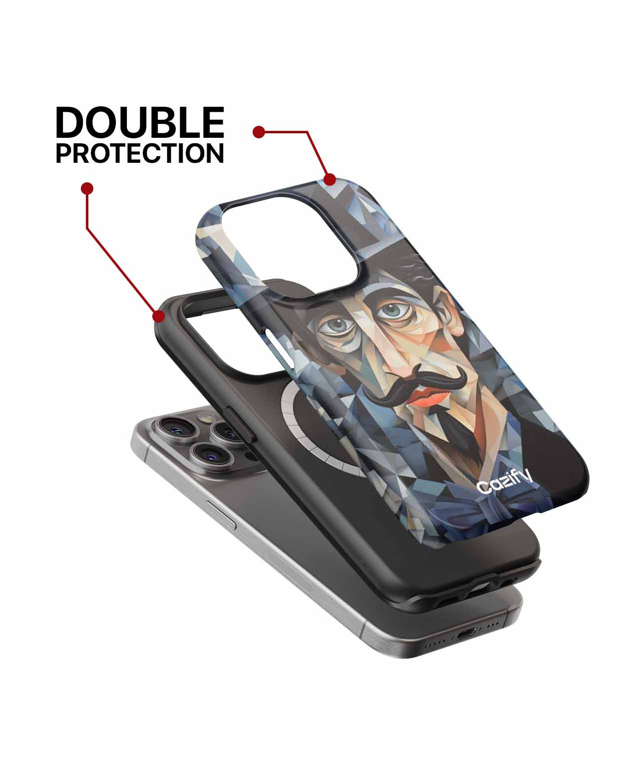 Chic Dapper Gentleman with Moustache iPhone case Case Cazify - Delivery Canada