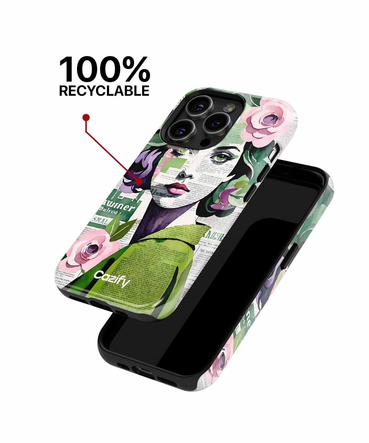 Chic Flower Girl with Vintage Vibes iPhone case Case Cazify - Delivery Canada