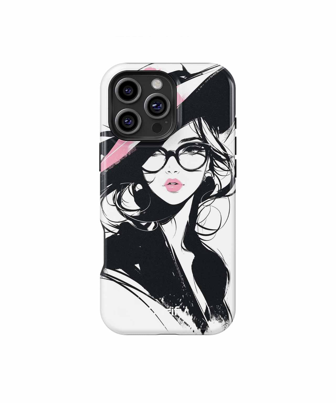 Chic Glamorous Lady with Hat iPhone case Case Cazify - Delivery Canada
