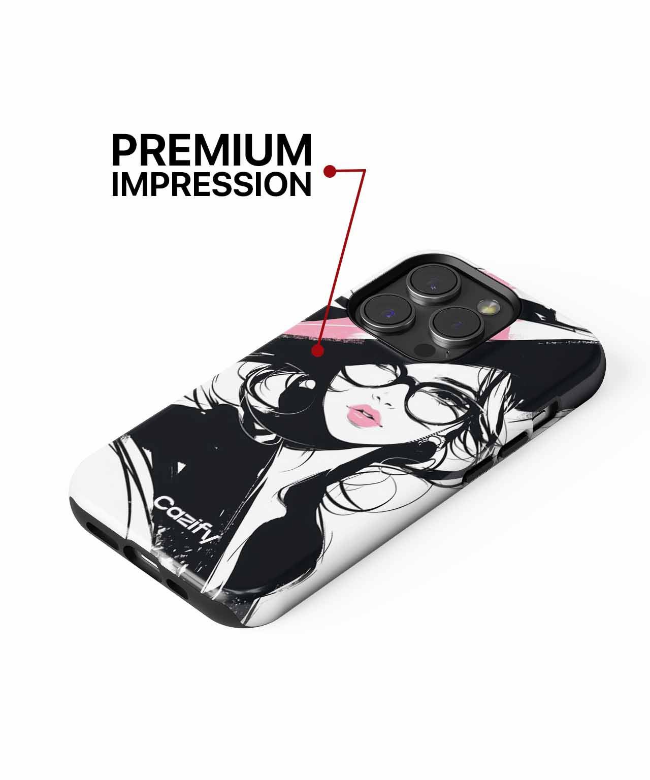 Chic Glamorous Lady with Hat iPhone case Case Cazify - Delivery Canada