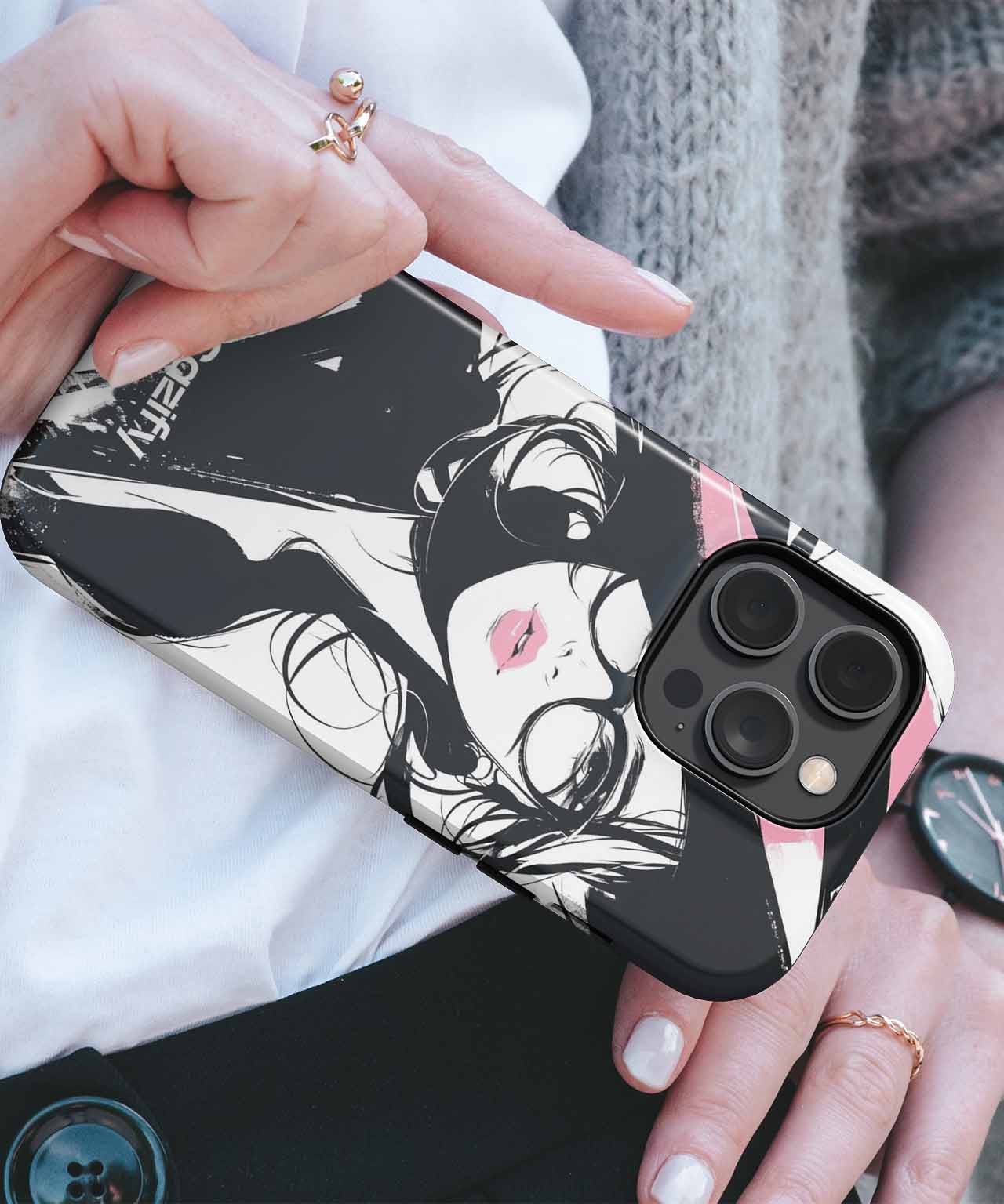 Chic Glamorous Lady with Hat iPhone case Case Cazify - Delivery Canada
