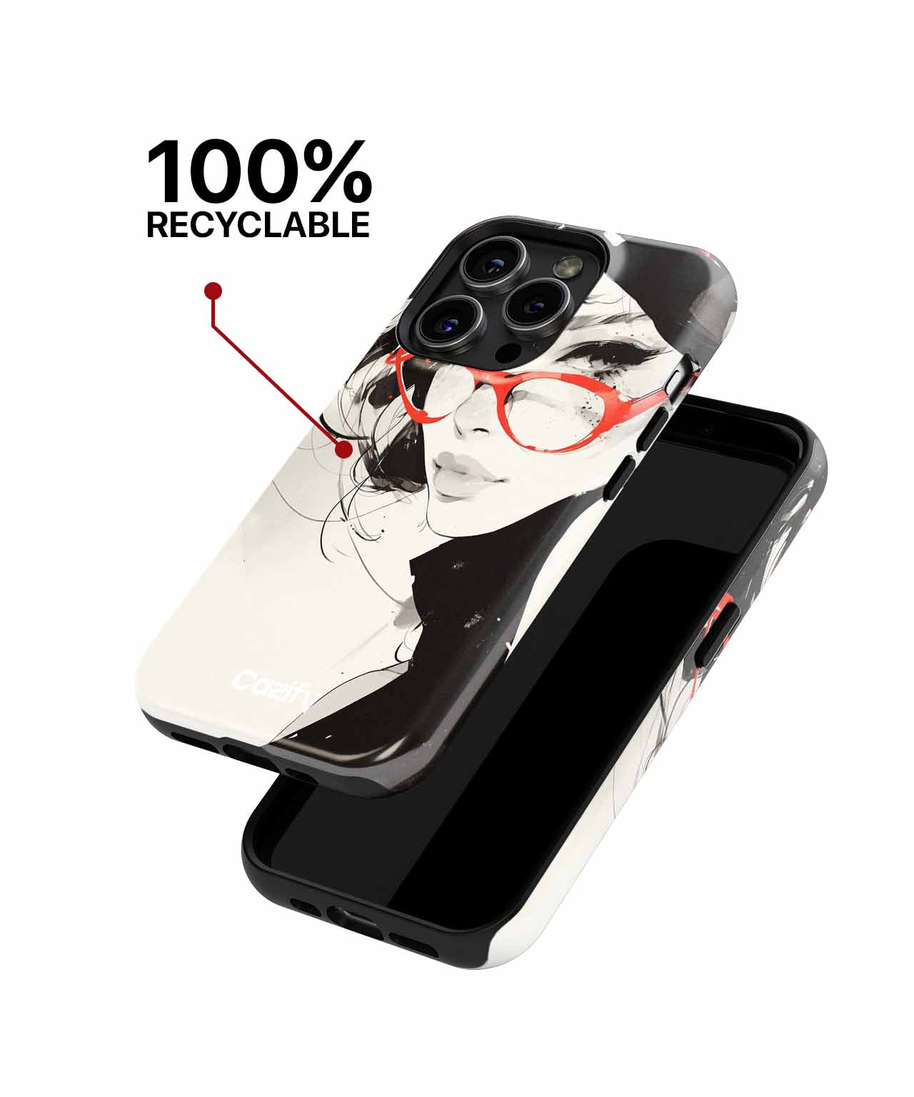 Chic Quirky Red Glasses Vibe iPhone case Case Cazify - Delivery Canada