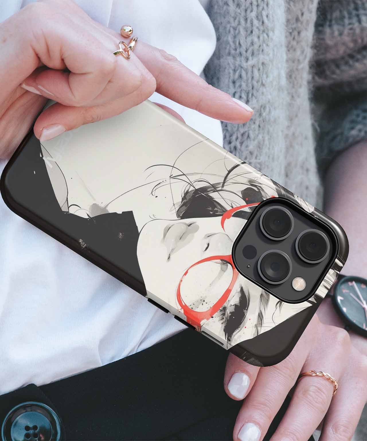 Chic Quirky Red Glasses Vibe iPhone case Case Cazify - Delivery Canada