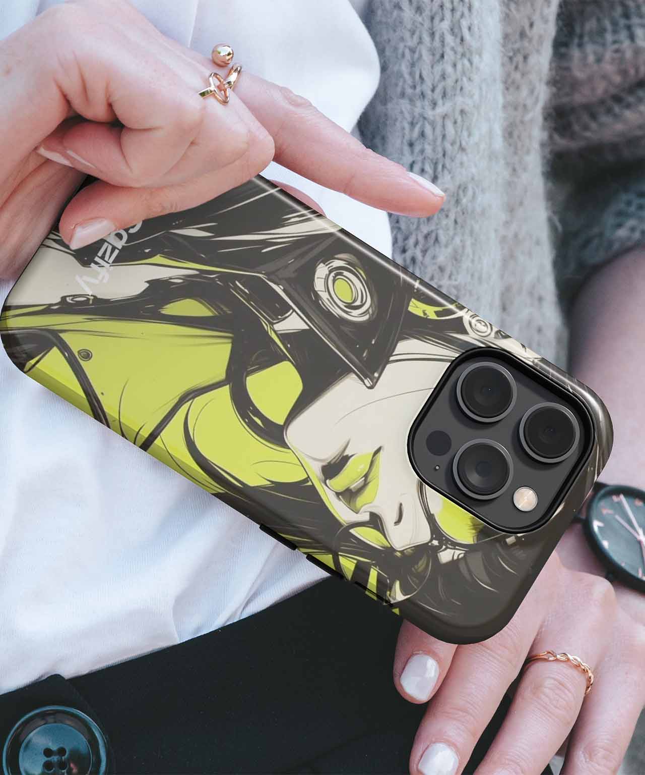 Chic Rebel with Neon Flair iPhone case Case Cazify - Delivery Canada