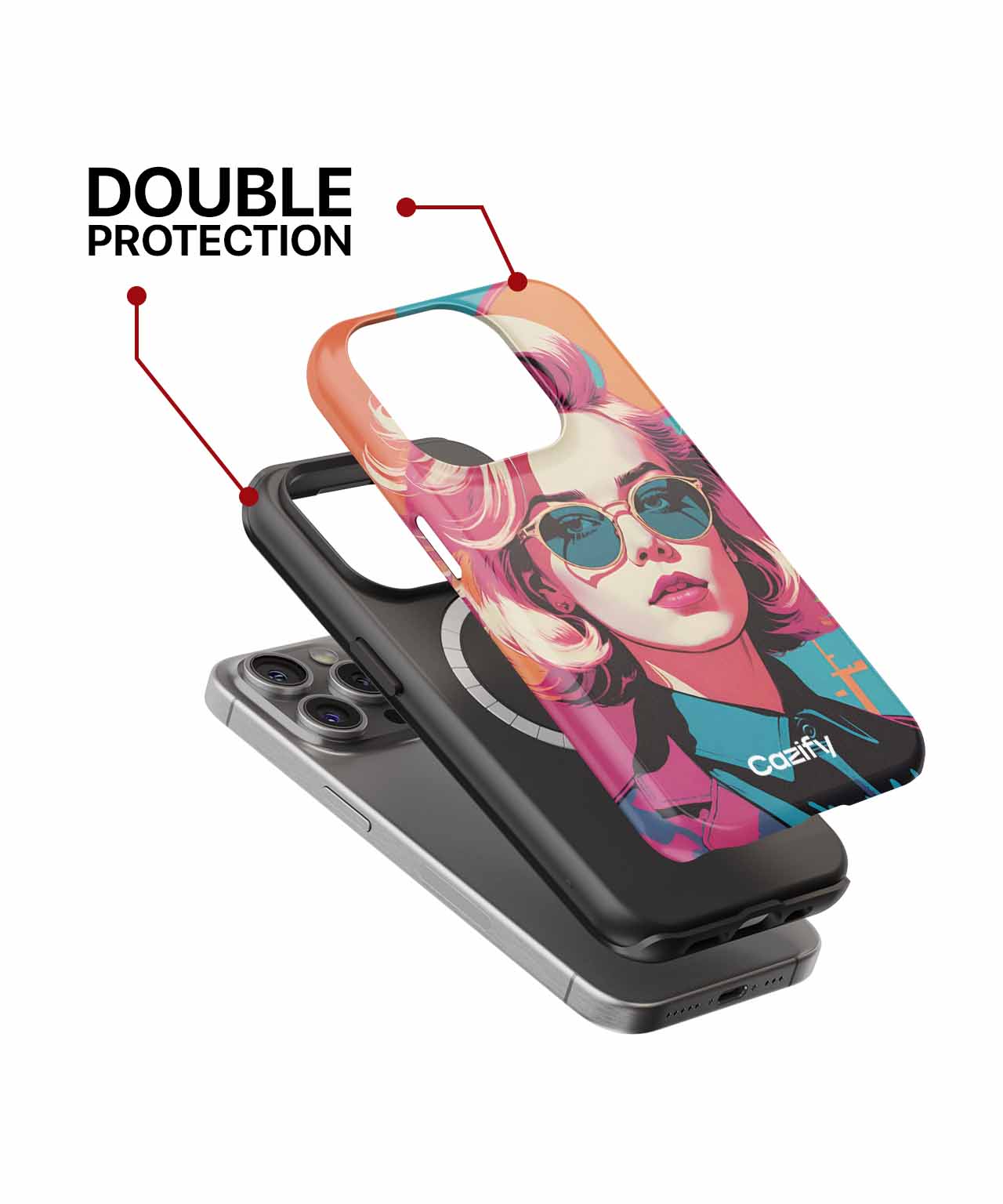 Chic Retro Vibes with a Twist iPhone case Case Cazify - Delivery Canada