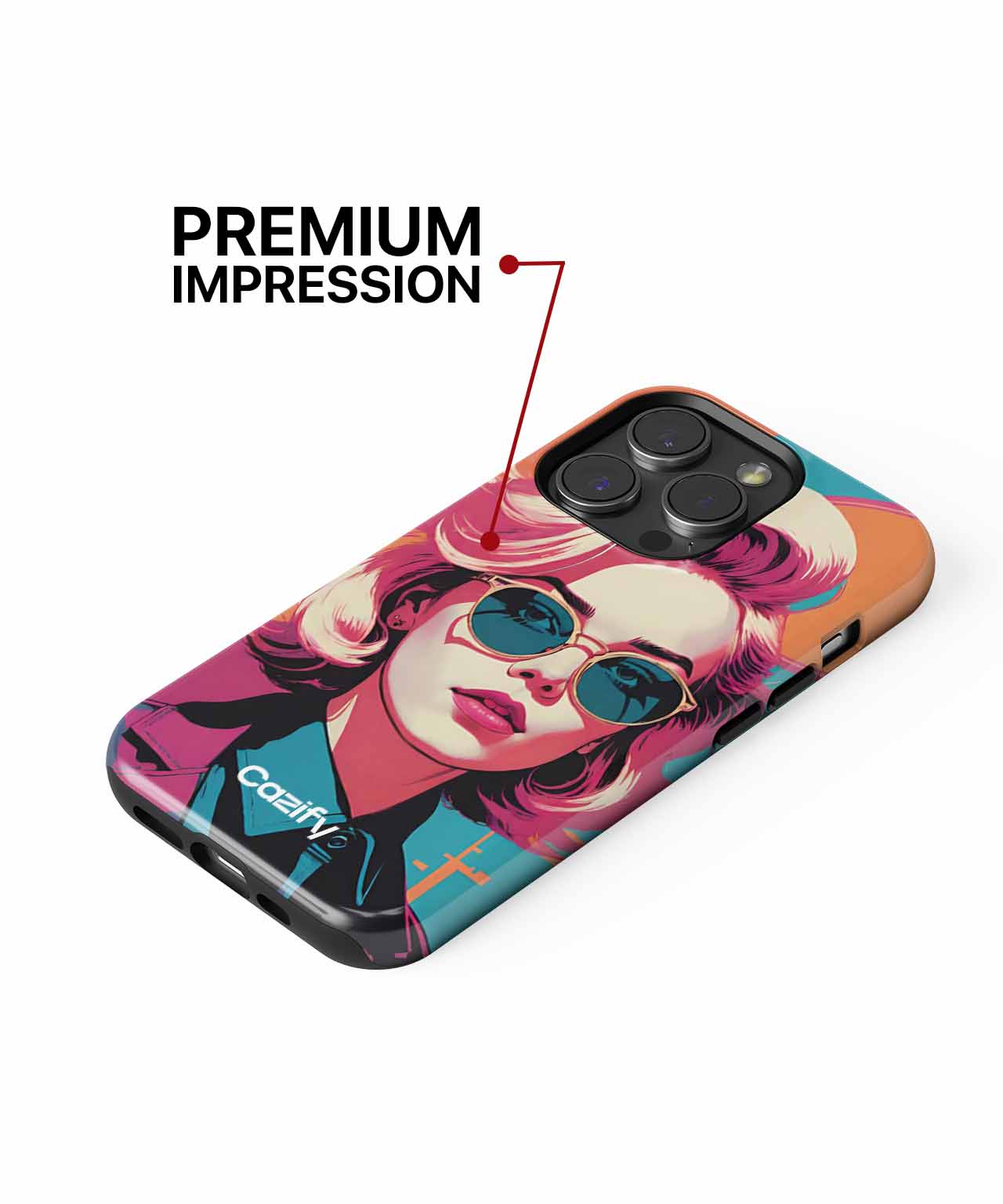 Chic Retro Vibes with a Twist iPhone case Case Cazify - Delivery Canada