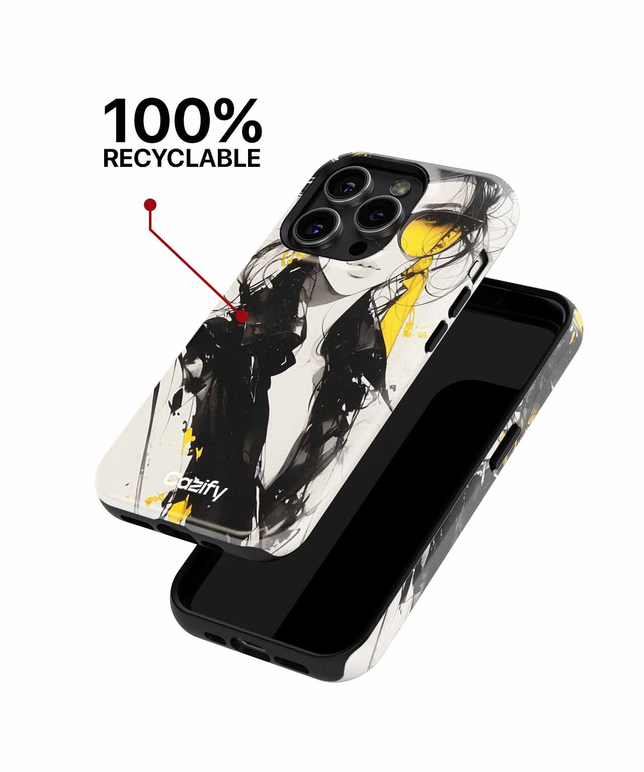 Chic Sassy Style with Yellow Shades iPhone case Case Cazify - Delivery Canada