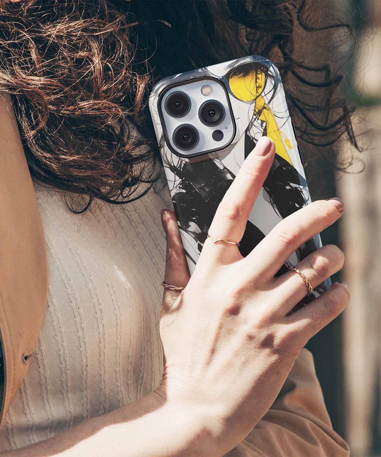 Chic Sassy Style with Yellow Shades iPhone case Case Cazify - Delivery Canada