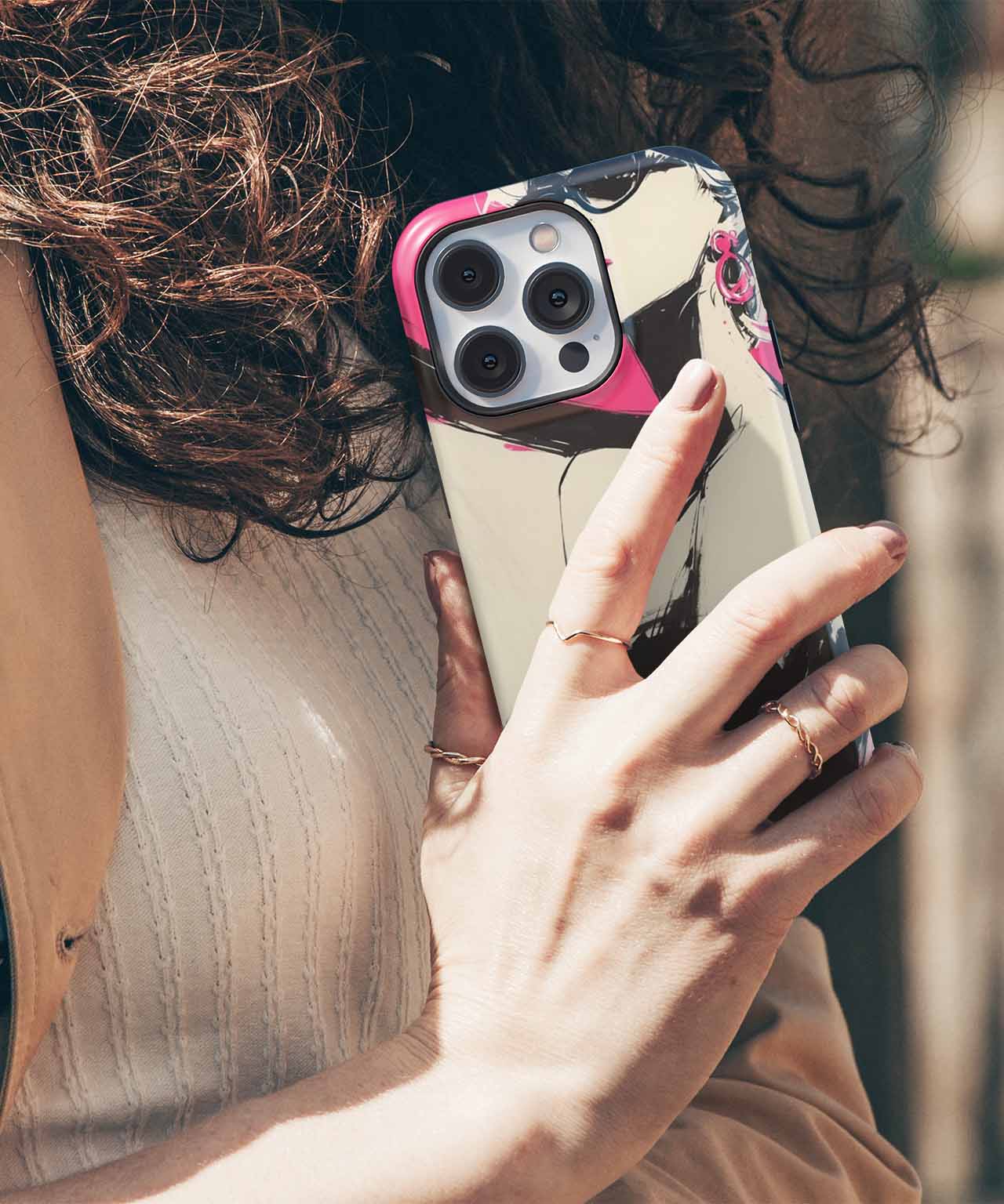 Chic Summer Diva in Oversized Hat iPhone case Case Cazify - Delivery Canada