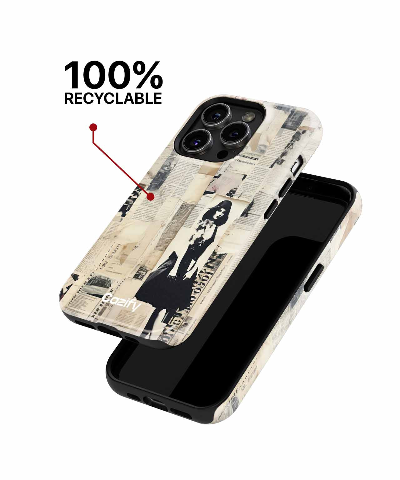 Chic vintage collage with a twist iPhone case Case Cazify - Delivery Canada