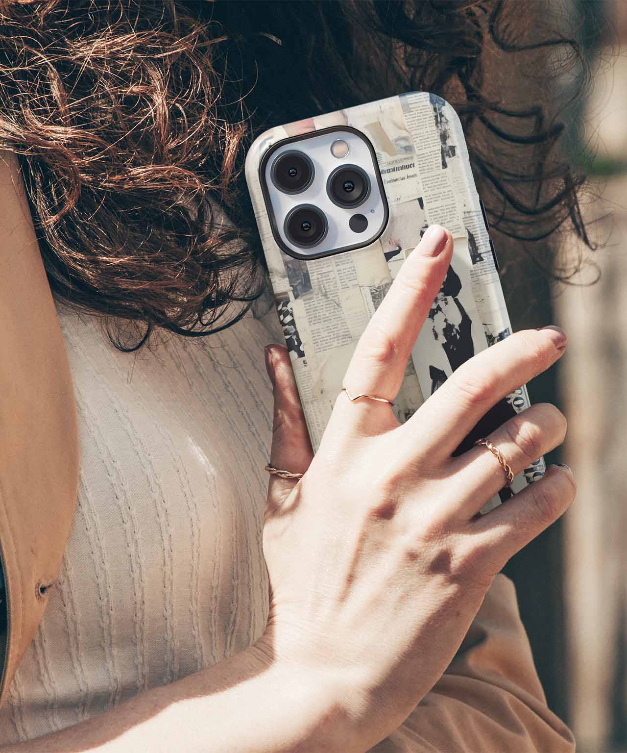 Chic vintage collage with a twist iPhone case Case Cazify - Delivery Canada