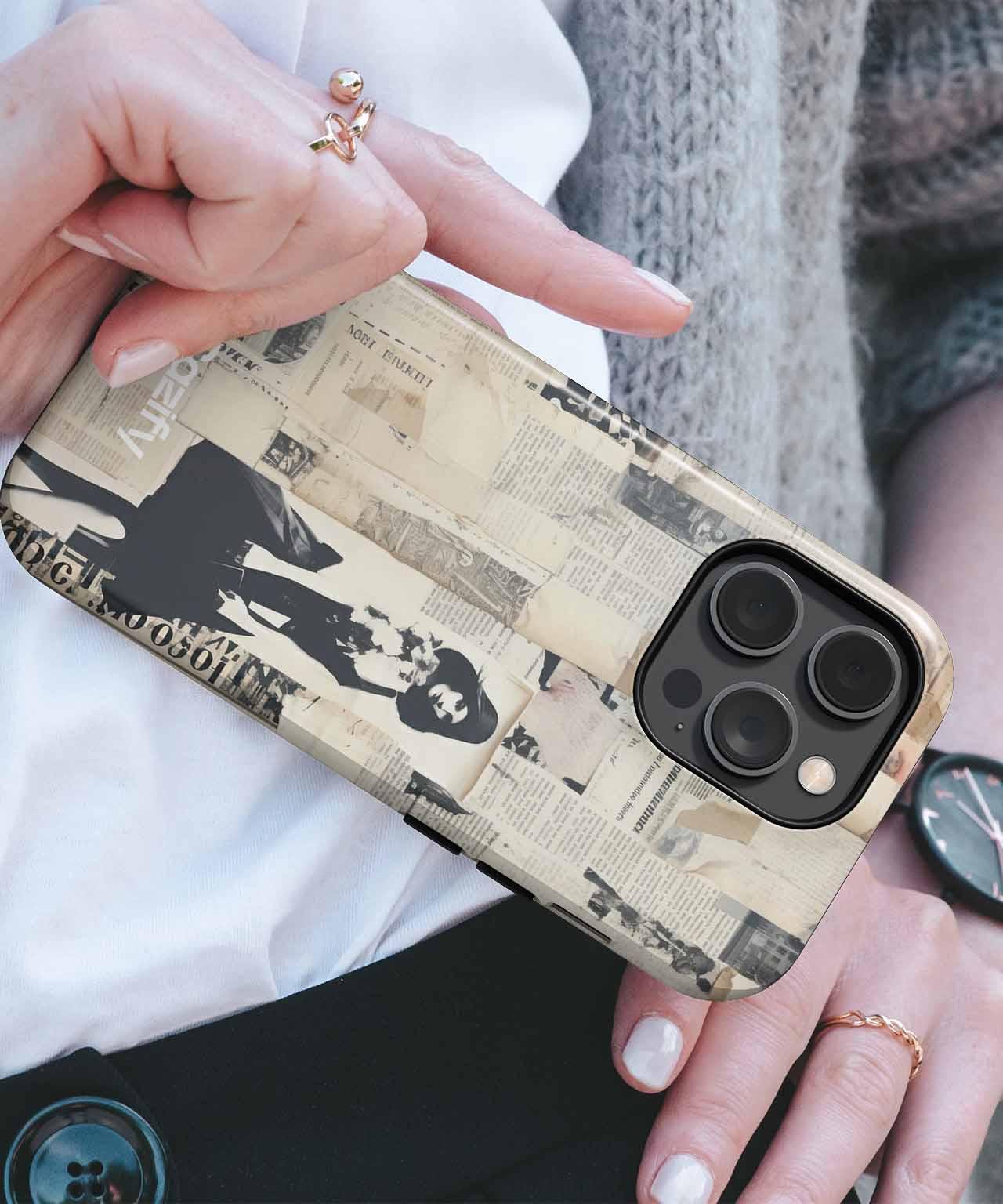 Chic vintage collage with a twist iPhone case Case Cazify - Delivery Canada