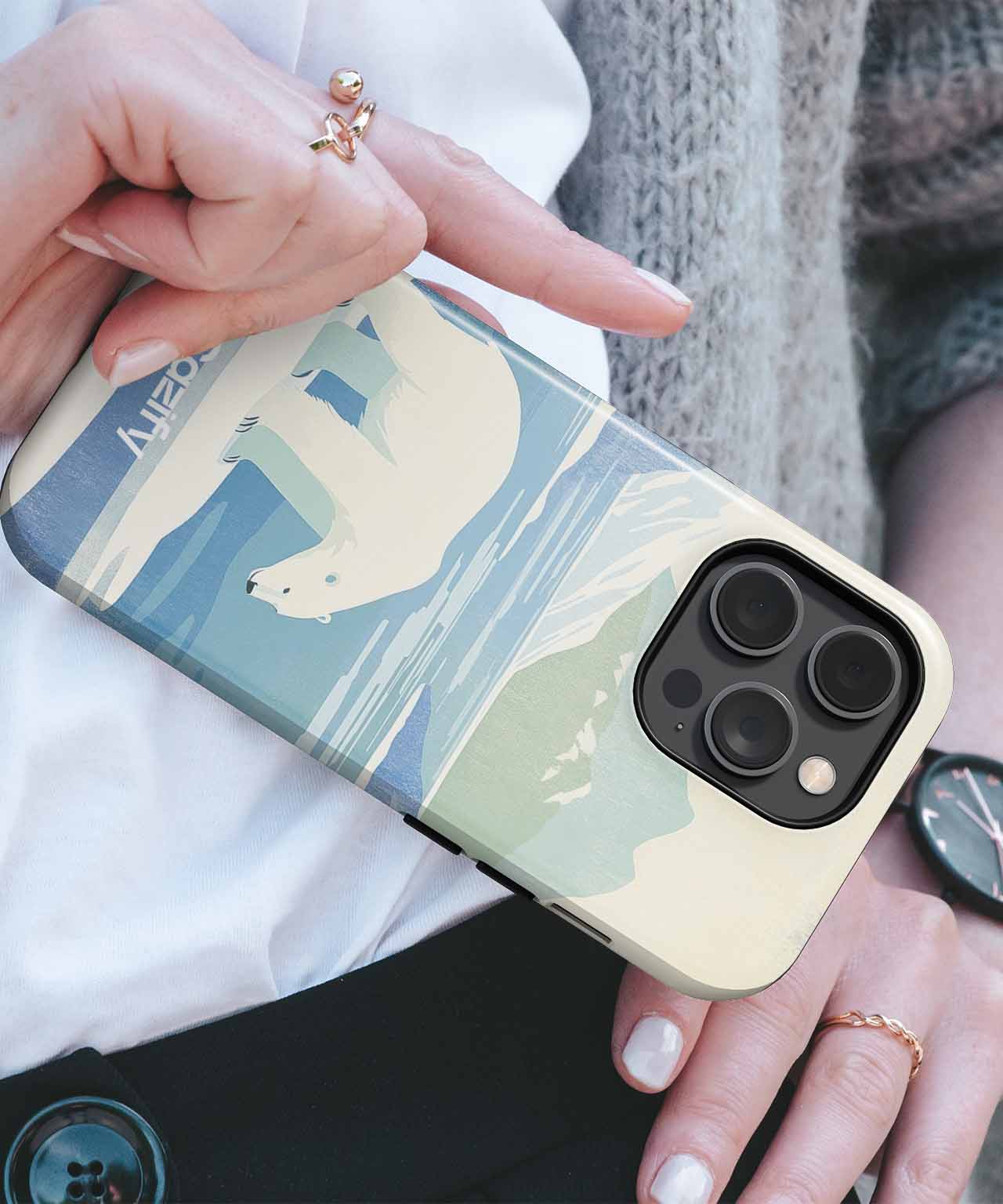 Chillin' with a Polar Bear Vibe iPhone case Case Cazify - Delivery Canada