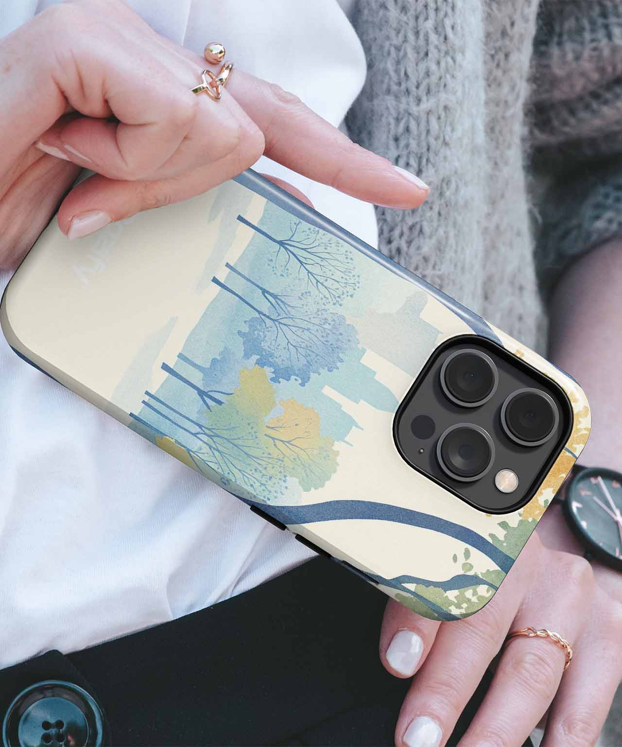 Chilly City Park with Colorful Trees iPhone case Case Cazify - Delivery Canada