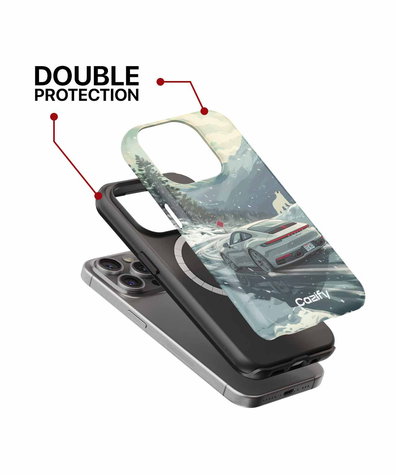 Chilly Mountain Drive with Sporty Style iPhone case Case Cazify - Delivery Canada