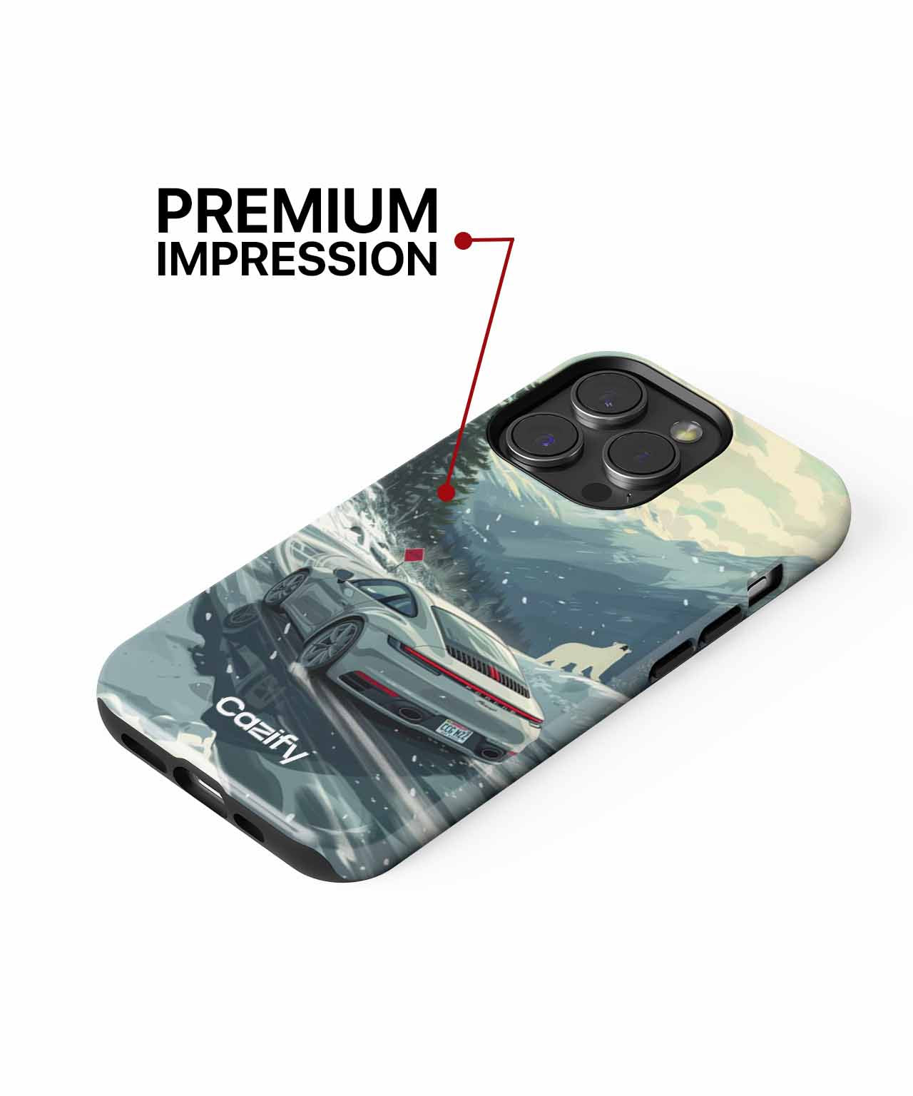 Chilly Mountain Drive with Sporty Style iPhone case Case Cazify - Delivery Canada