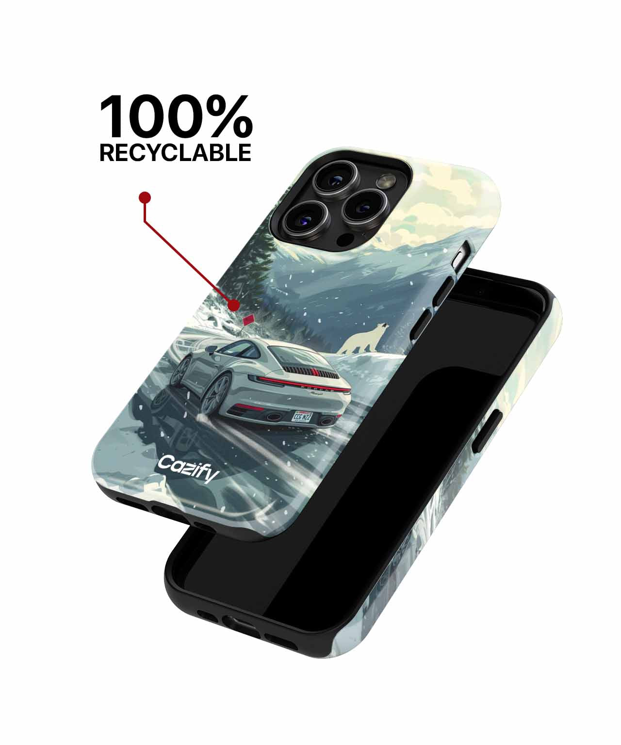 Chilly Mountain Drive with Sporty Style iPhone case Case Cazify - Delivery Canada