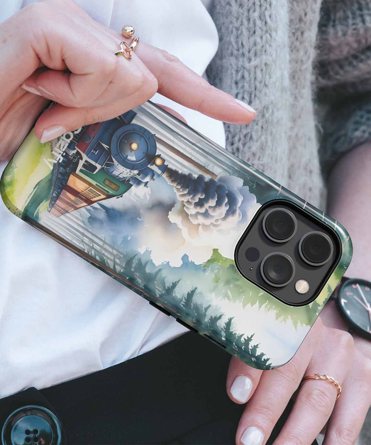 Choo Choo Adventure Through the Woods iPhone case Case Cazify - Delivery Canada